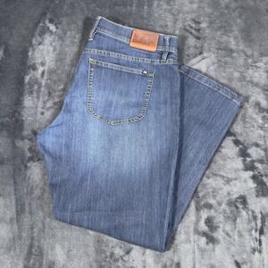 Travis Matthew Cloud Denim Jeans Mens 38 Blue Dark Wash Golf Featherweight